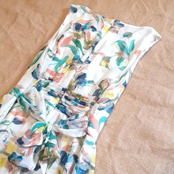 🌻 ESPRIT 🌻 SIZE 12 Floaty Floral Midi Dress Fully Lined - Picture 7 of 8